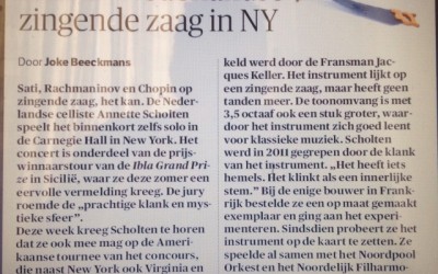 Nederlandse Zingende Zaag in NY