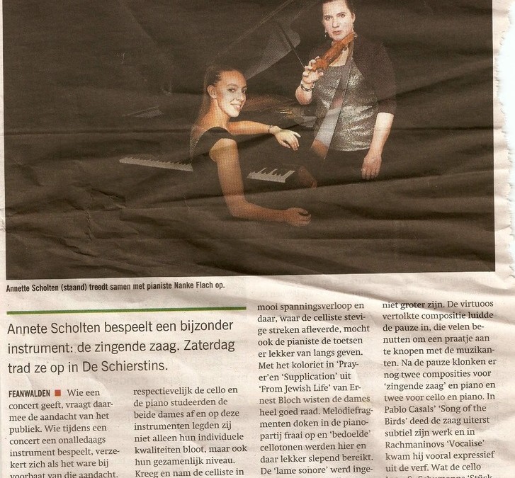 Recensie Concert Nanke en Annette in De Schierstins van 9 april 2016