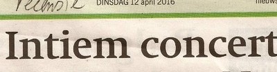 Recensie Concert Nanke en Annette in De Schierstins van 9 april 2016